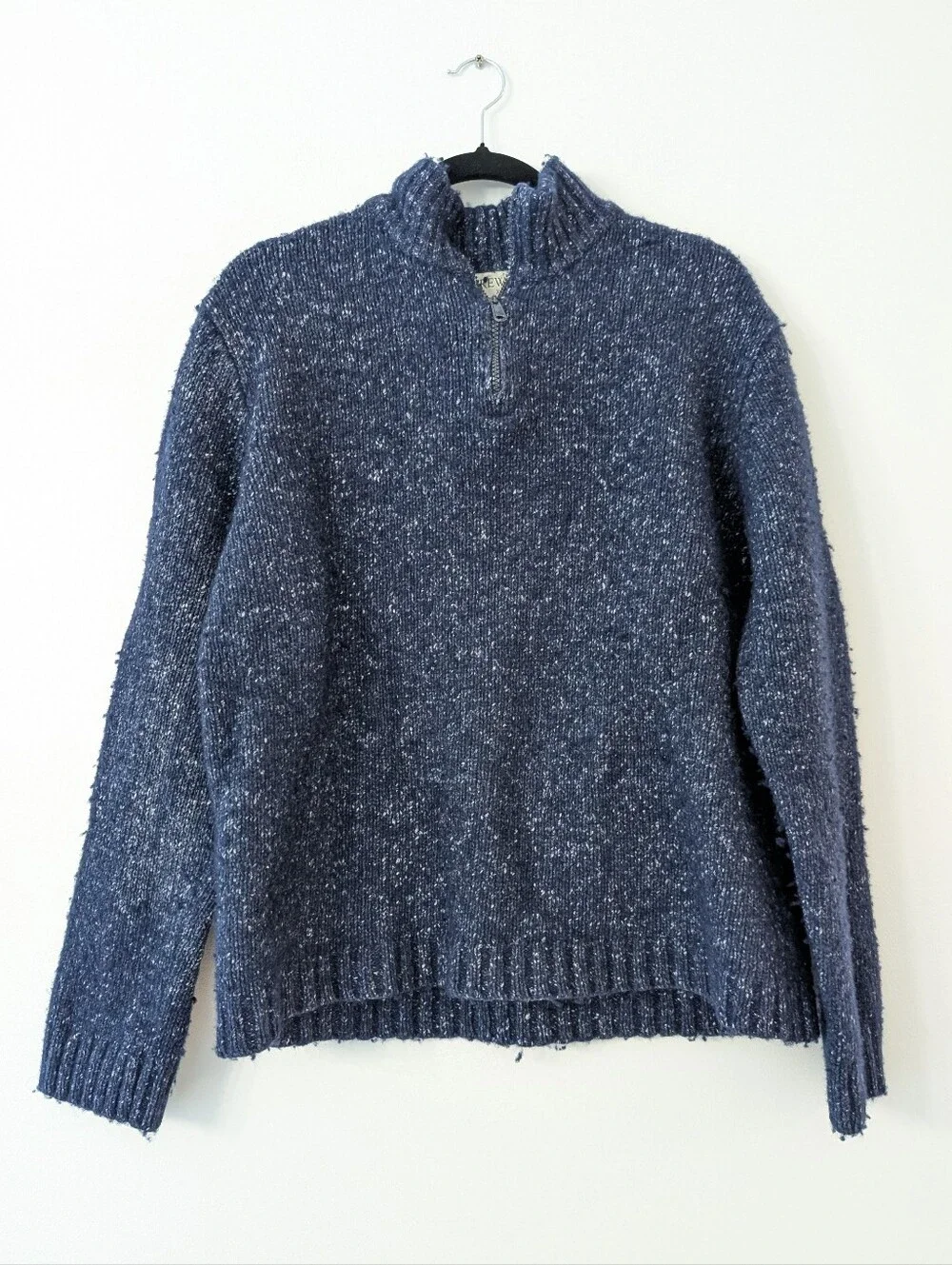 J Crew Mens thick wool quarter Zip